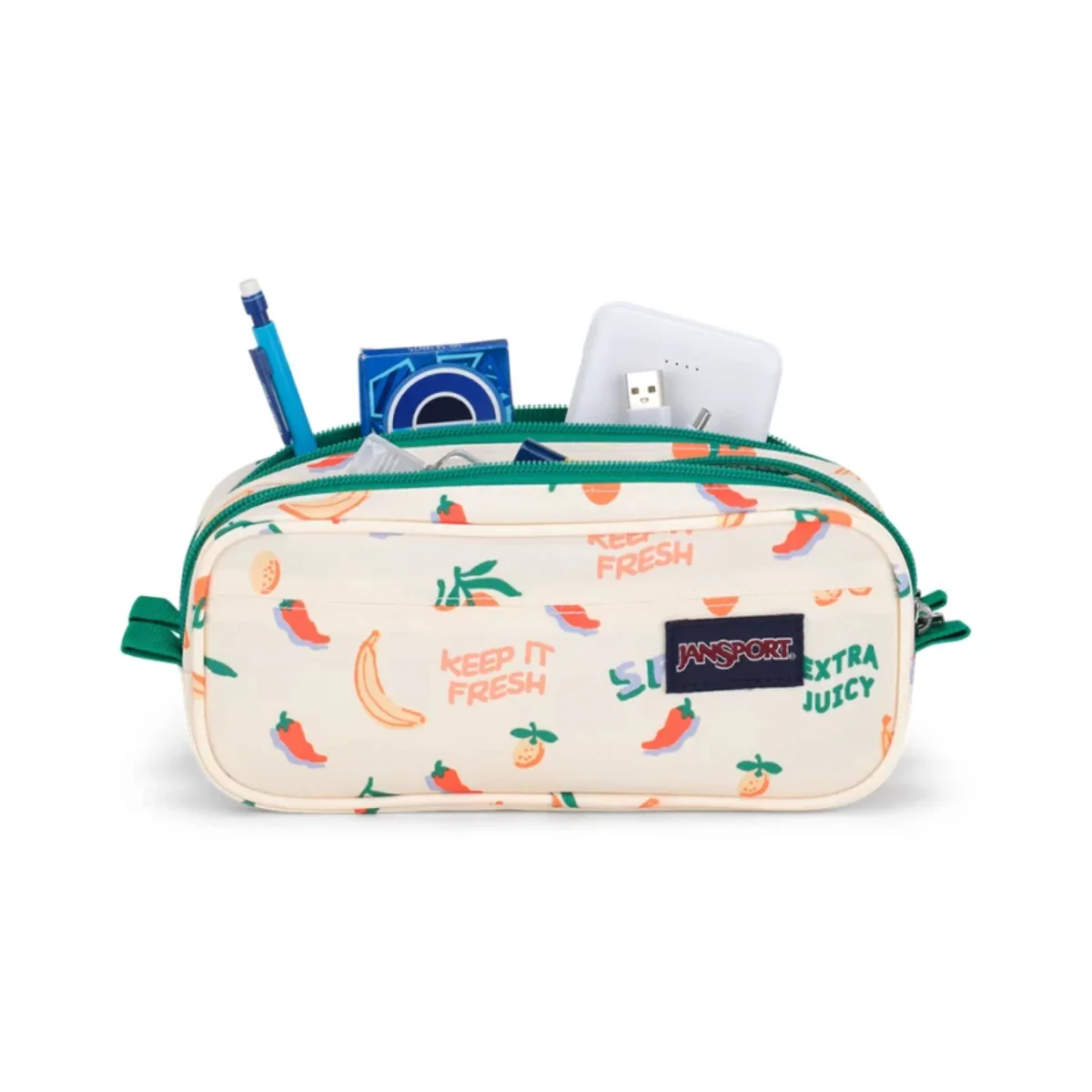קלמר Jansport שני תאים דגם Large שמנת פירות - Image 4