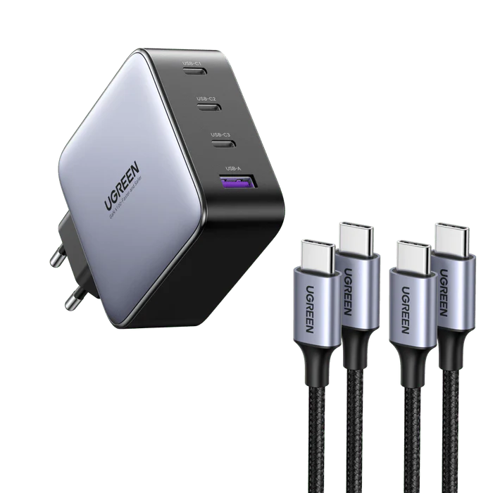 מטען Ugreen Nexode 100W GaN – טעינה עילית ומהירה ל-4 מכשירים בו-זמנית - Image 2