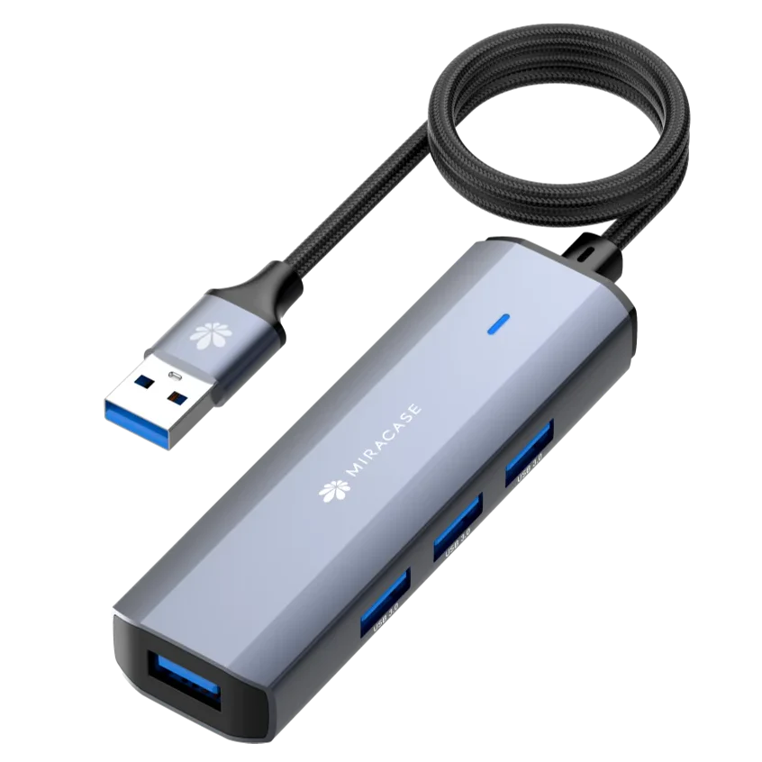 מפצל Miracase USB-A To USB 3.0 MHUB520 4IN1
