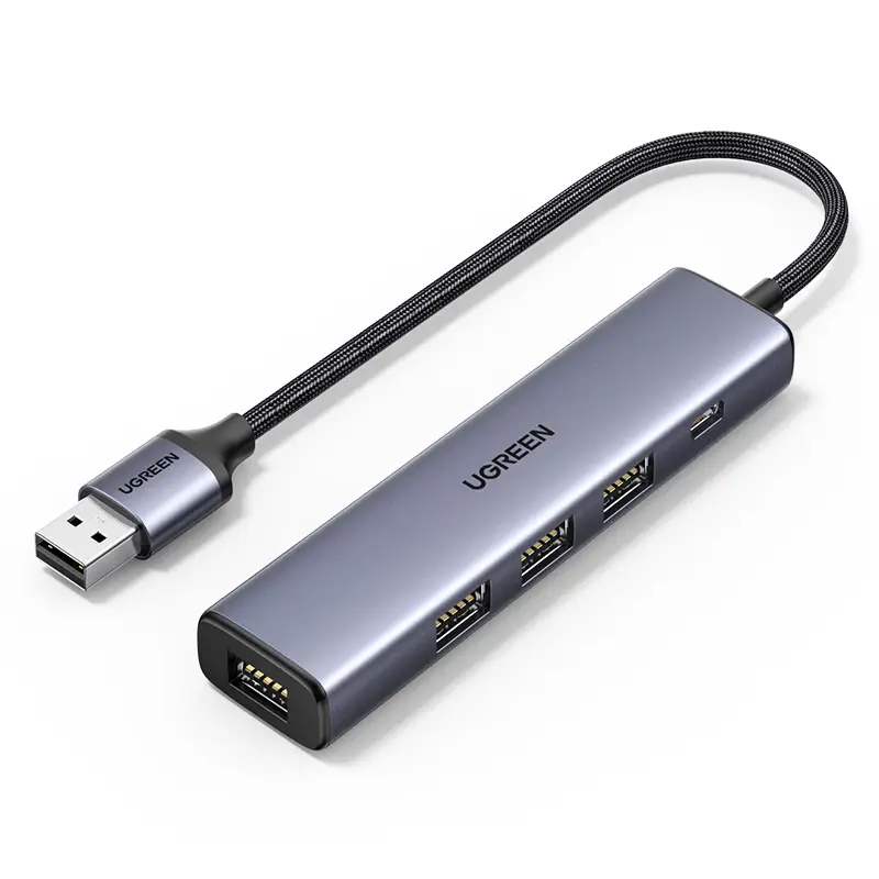 מפצל USB-A עם 4 חיבורי USB-A וחיבור USB-C Ugreen