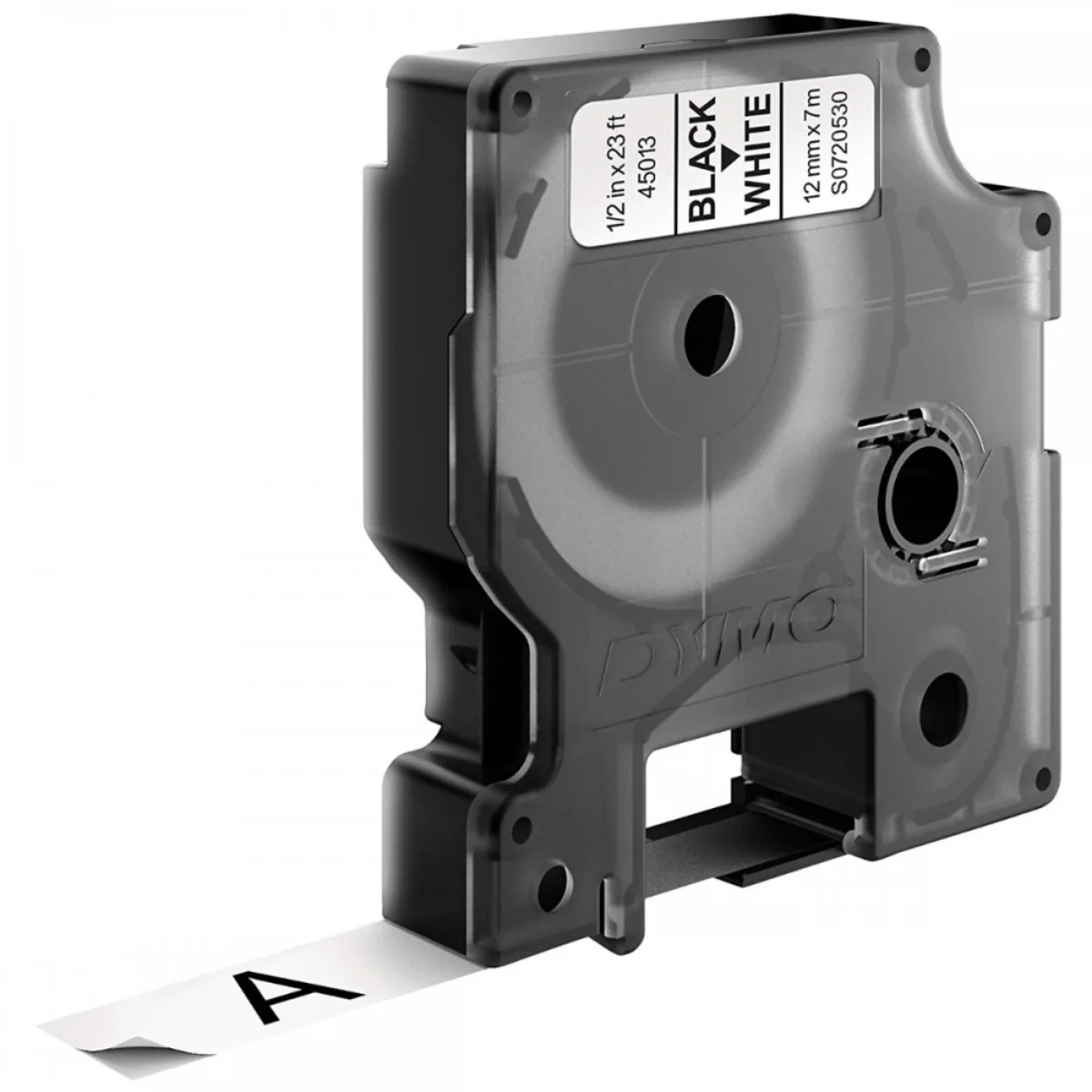 סרט 12 מ"מ Dx45013 Dymo שחור על לבן