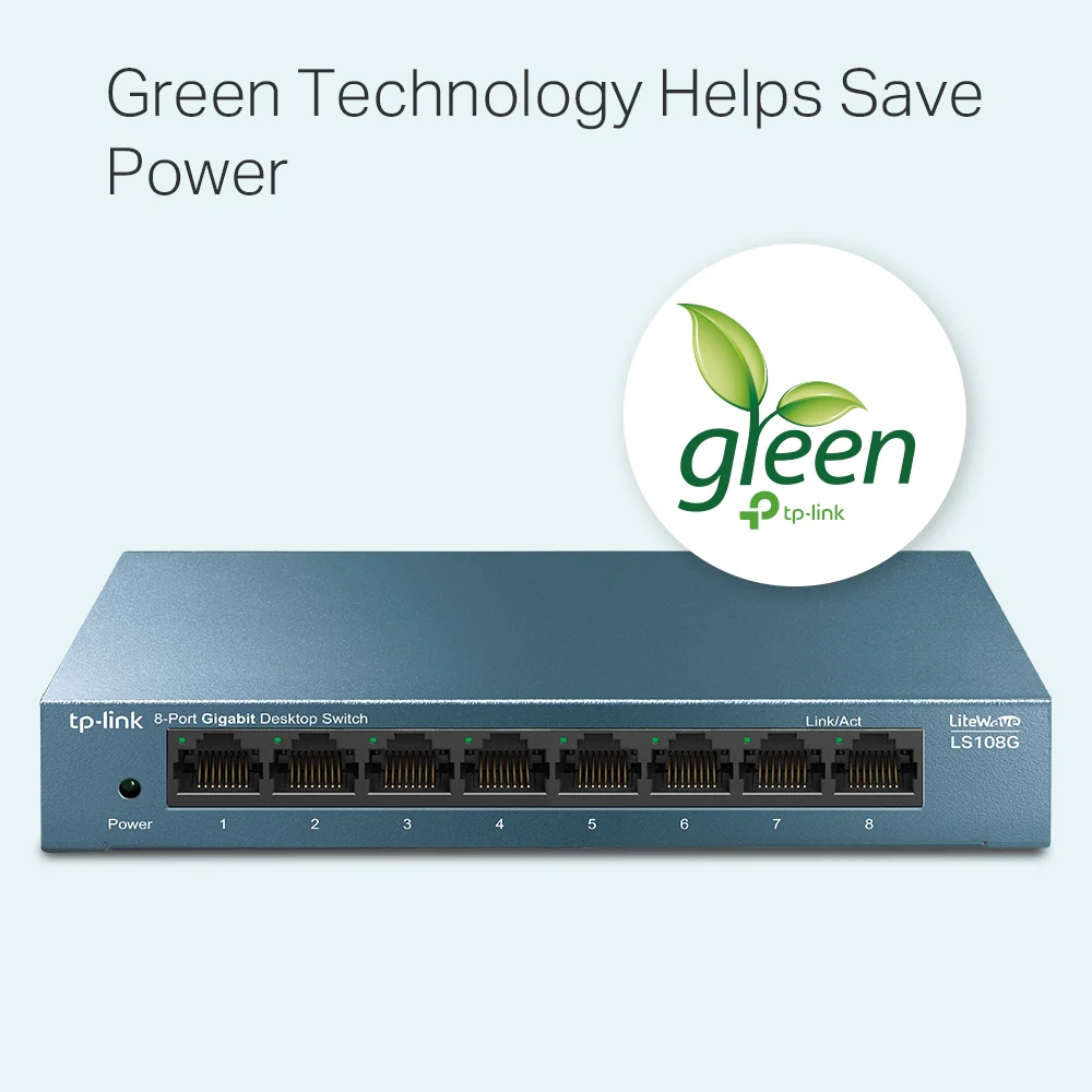 מתג מתכת LS108G 8-Port Desktop Switch Tp-link - Image 3