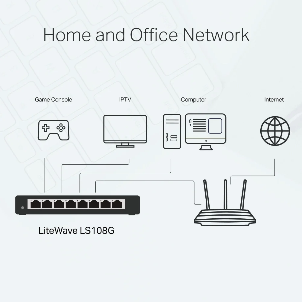 מתג מתכת LS108G 8-Port Desktop Switch Tp-link - Image 4