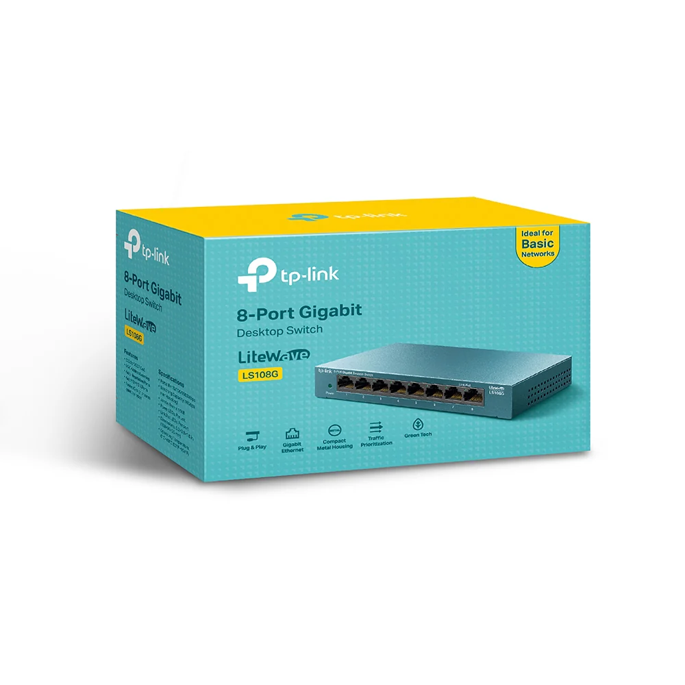מתג מתכת LS108G 8-Port Desktop Switch Tp-link - Image 5