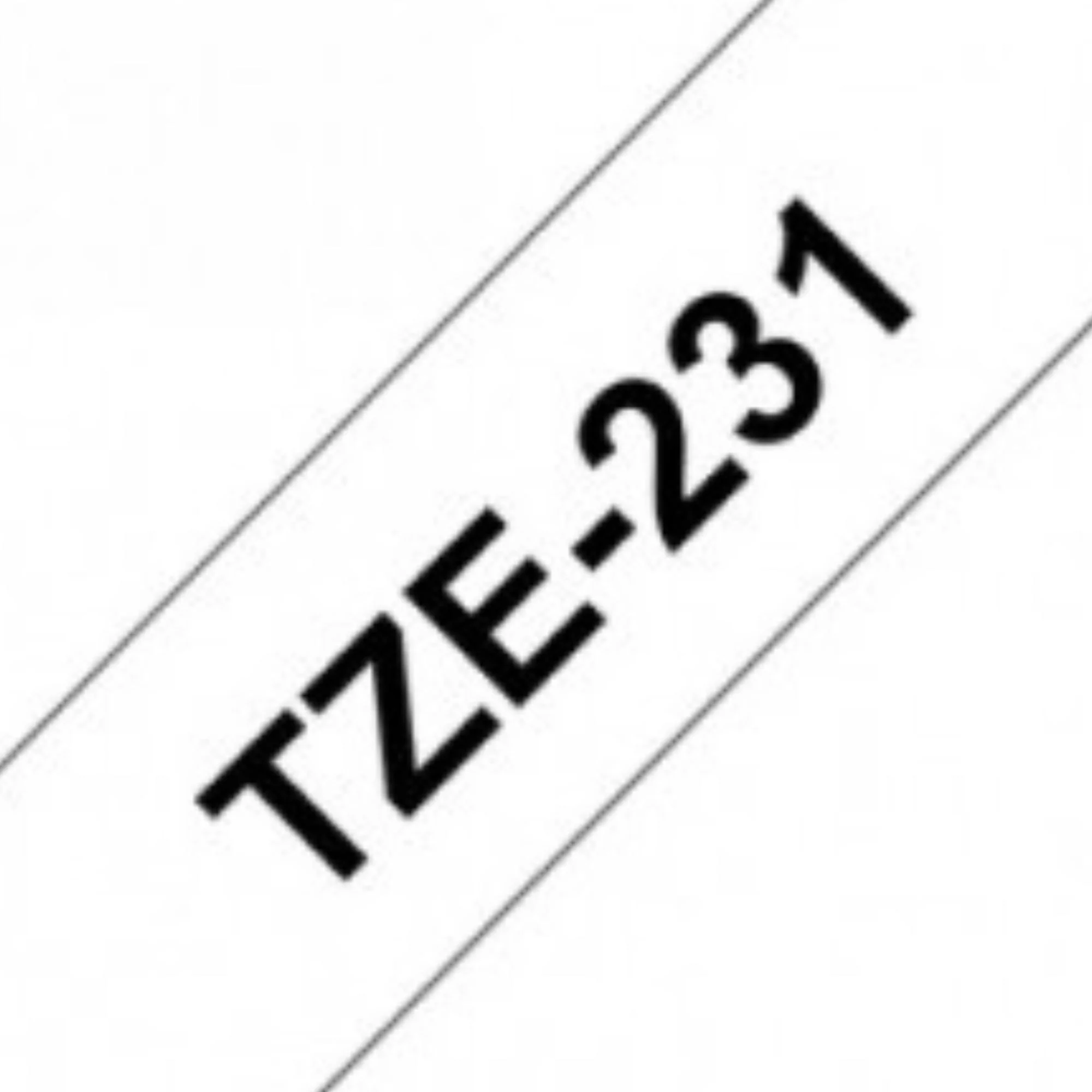 סרט TZE-231 שחור על לבן 12 מ"מ Brother - Image 3