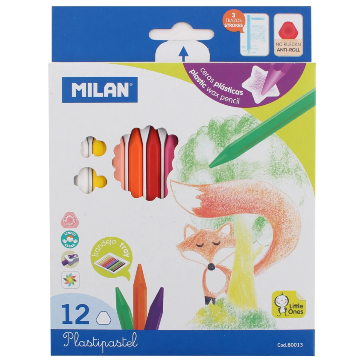 סט 12 צבעי פסטל Milan
