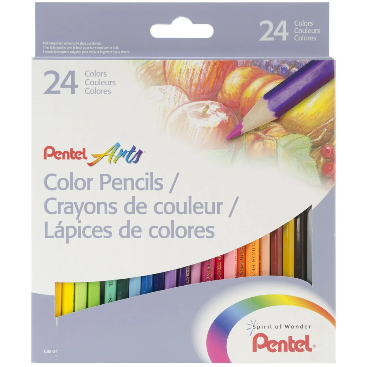 סט 24 עפרונות צבעוניים אקוורל Pentel