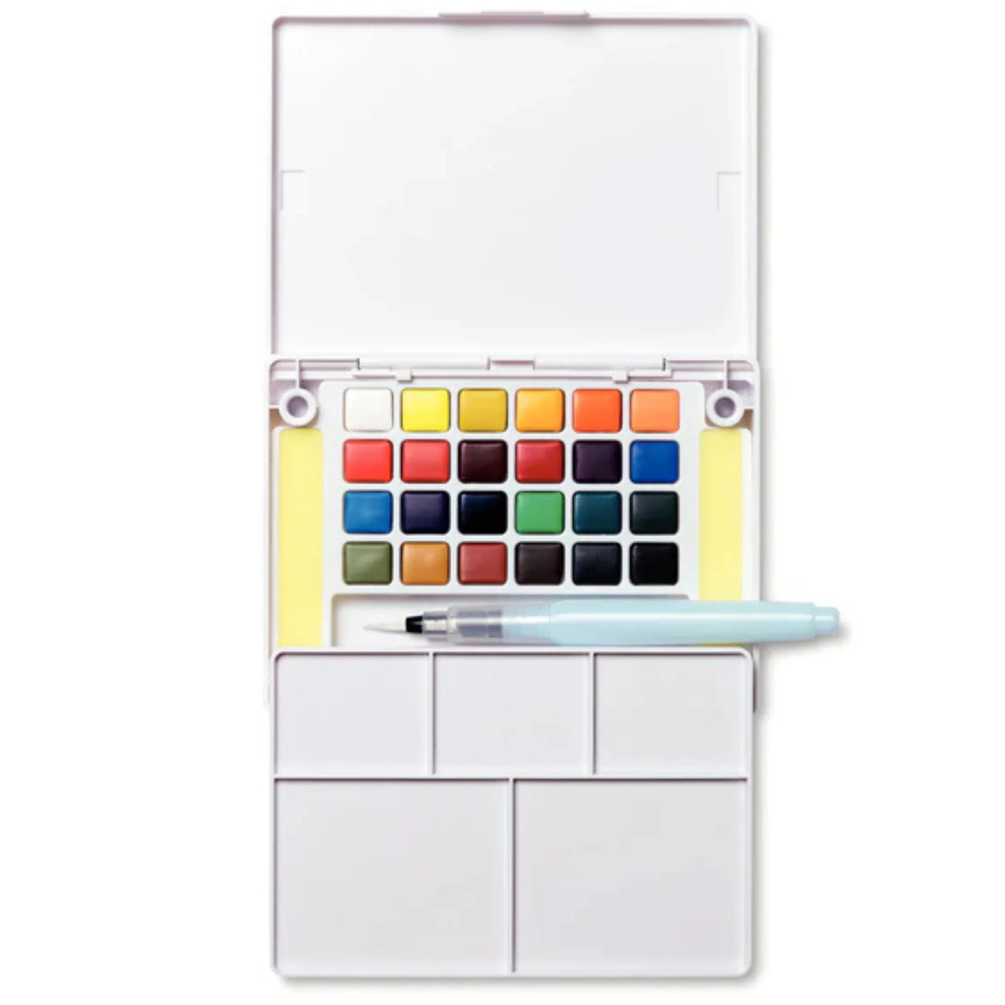 סט 24 צבעי מים מכחול ומיכל מים - Sakura Koi set XNCW24N - Image 3