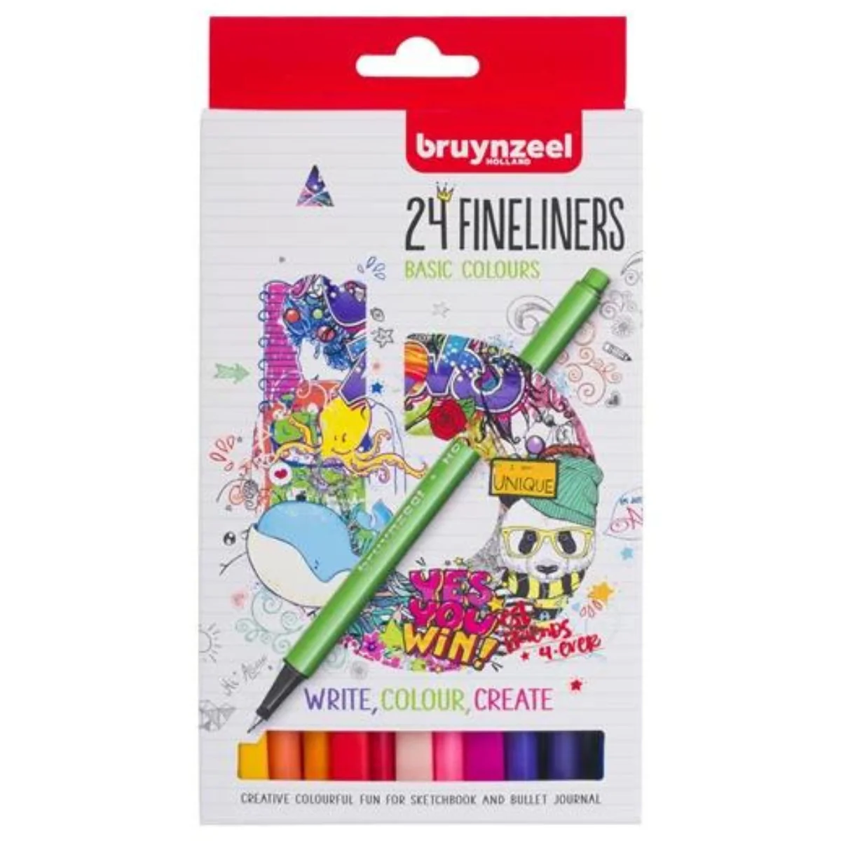 סט 24 עטי לבד Bruynzeel Fineliner
