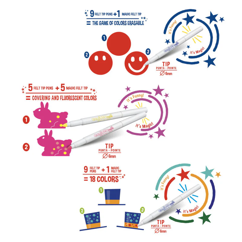 סט 30 טושים קסם - Carioca Magic Felt - Image 3