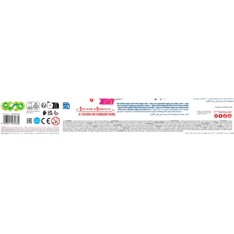 סט 30 טושים קסם - Carioca Magic Felt - Image 5