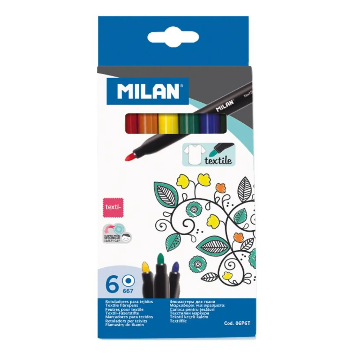 סט 6 טושים לציור על בד Milan