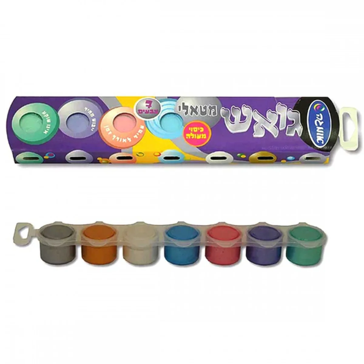 סט 7 צבעי גואש אומגה מטאלי
