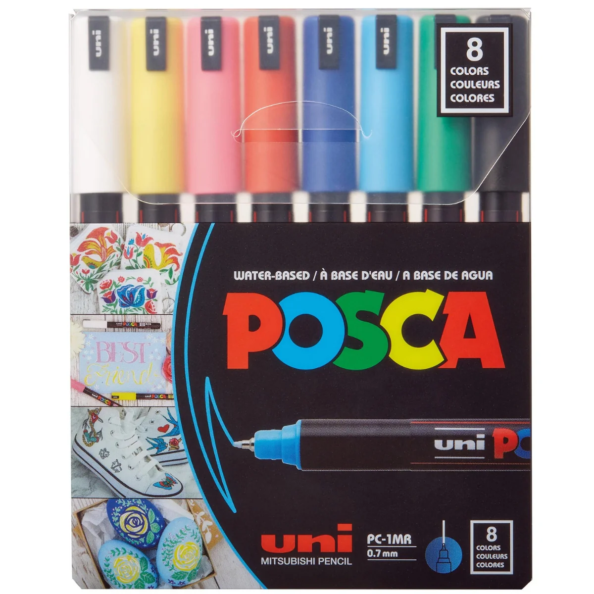 סט 8 עטי uni Posca 1MR