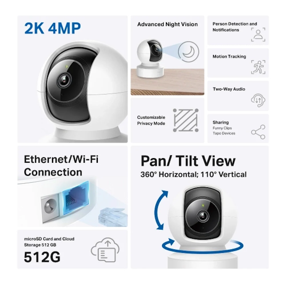 מצלמת 360° Tapo C222 4MP מבית Tp-Link - Image 3