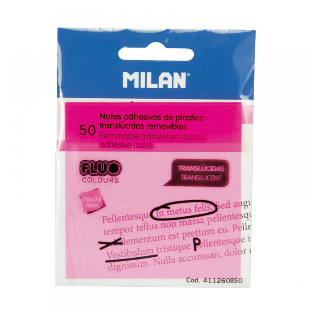 50 מזכריות ממו 76*76 מ"מ Milan ורוד