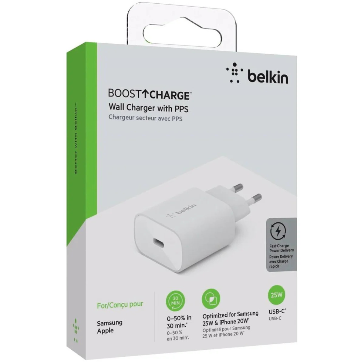 מטען קיר Belkin USB-C 25W PD3.0 PPS - Image 3