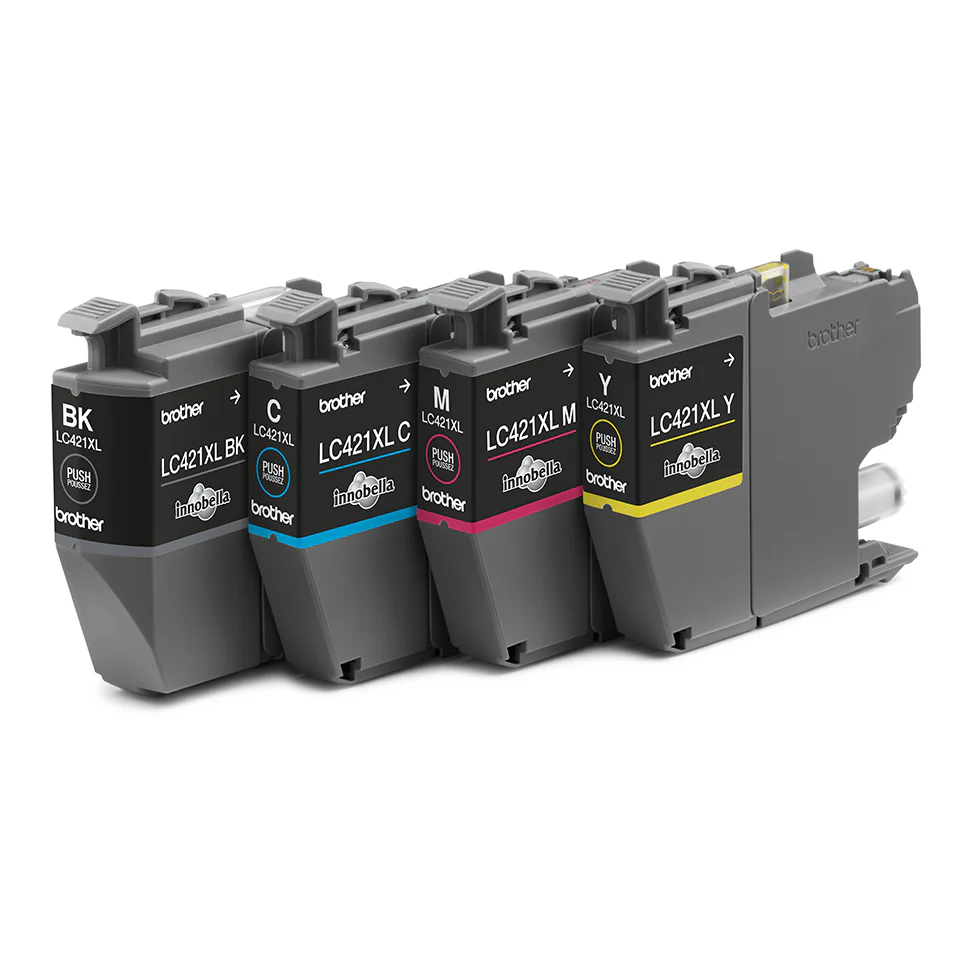 סט 4 ראשי דיו מקוריים Brother LC421XL - Image 2