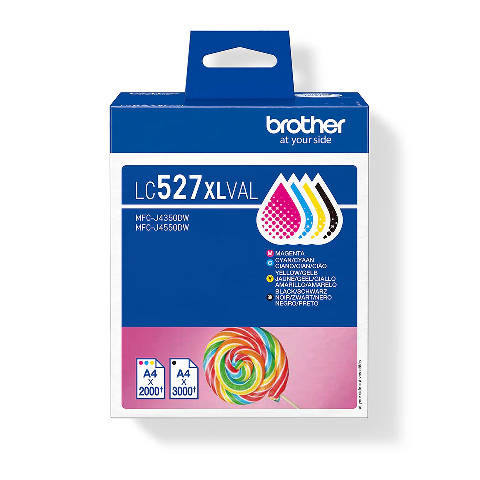 סט 4 ראשי דיו מקוריים Brother LC527XL