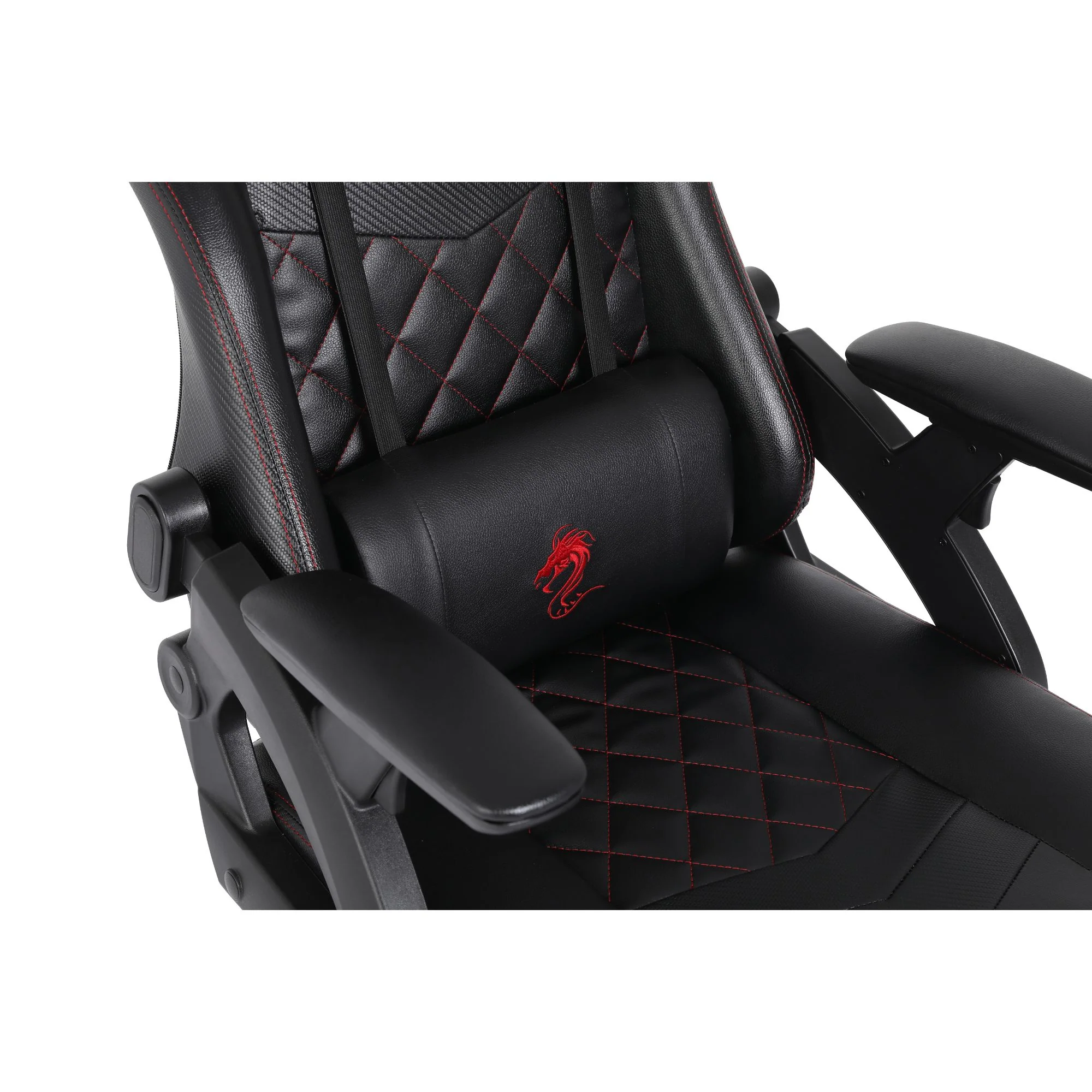 כיסא גיימינג דמוי עור תפירה באדום-Dragon Ace Pro - Image 9