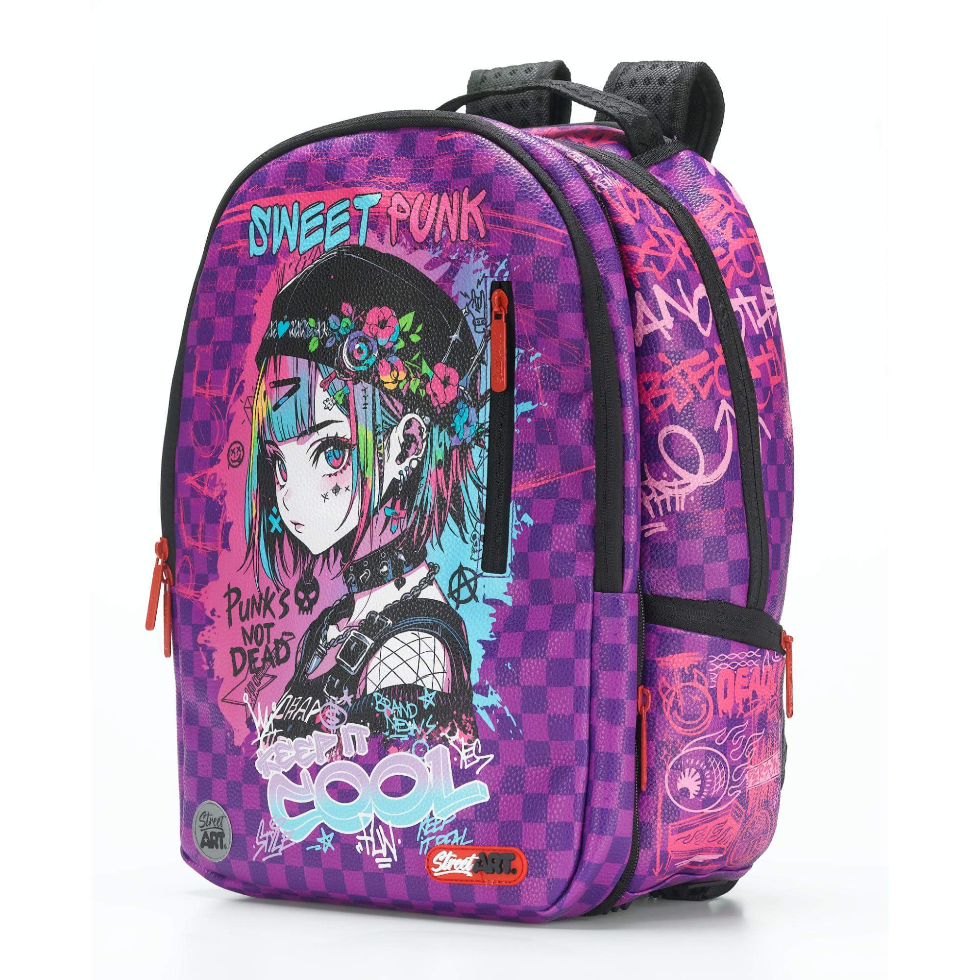 תיק גב 2 ב-1 Street Art Anime Sociaty PU - Image 3
