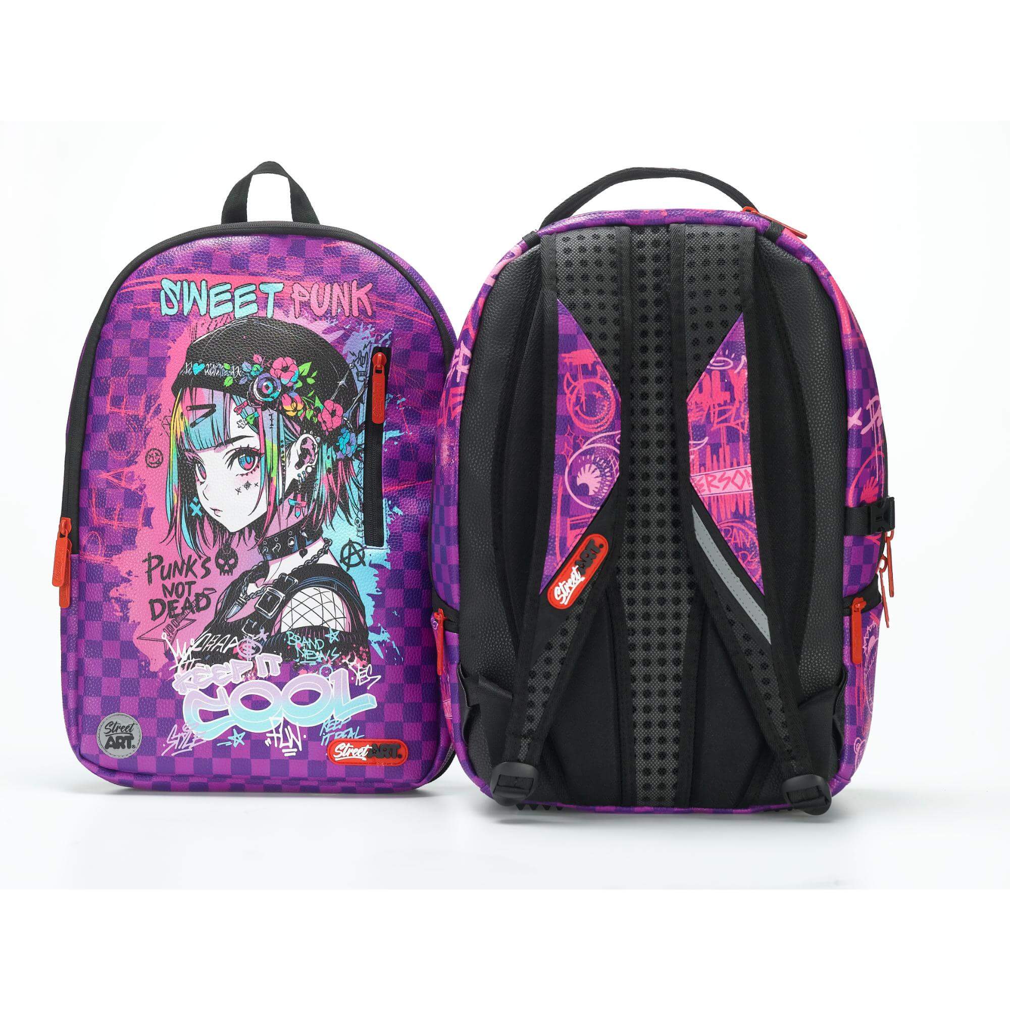 תיק גב 2 ב-1 Street Art Anime Sociaty PU - Image 5