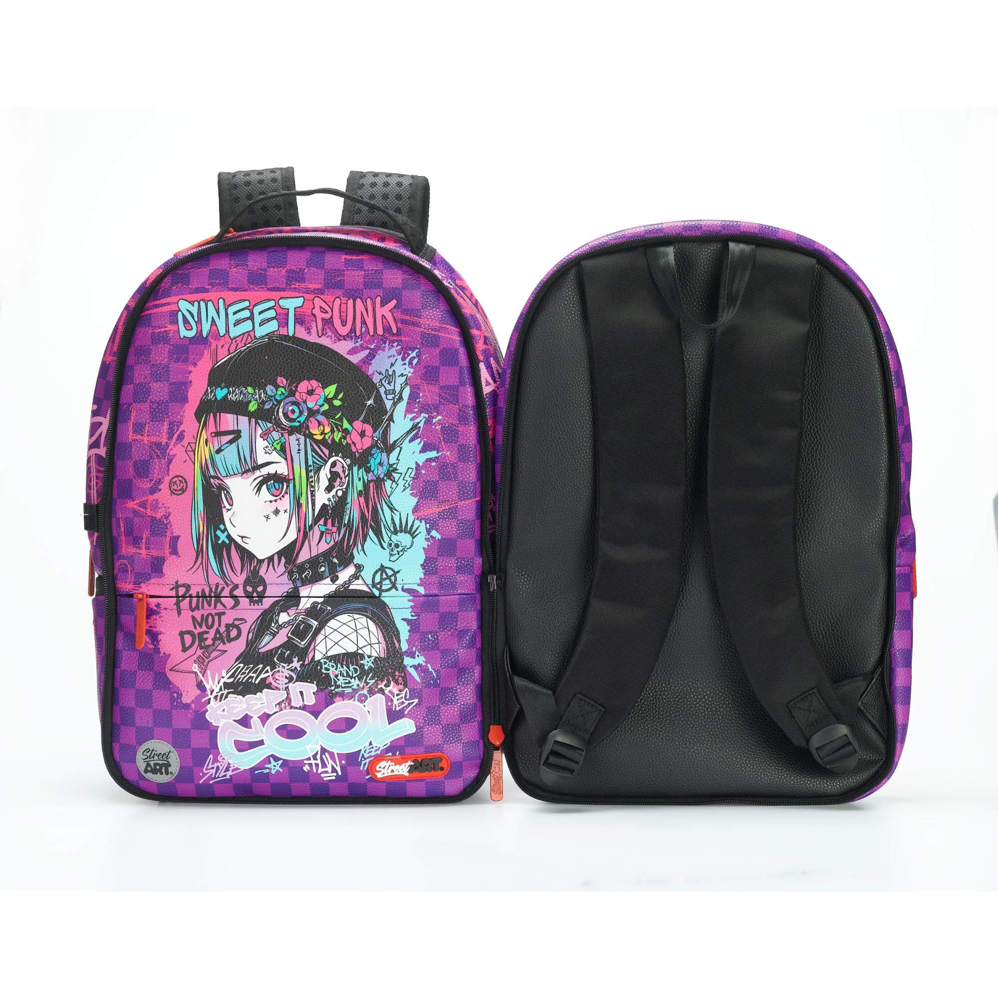 תיק גב 2 ב-1 Street Art Anime Sociaty PU - Image 6