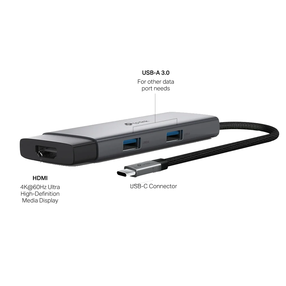 רכזת Tp-link 5-in-1 Hub Type-C USB- UH5020C - Image 2