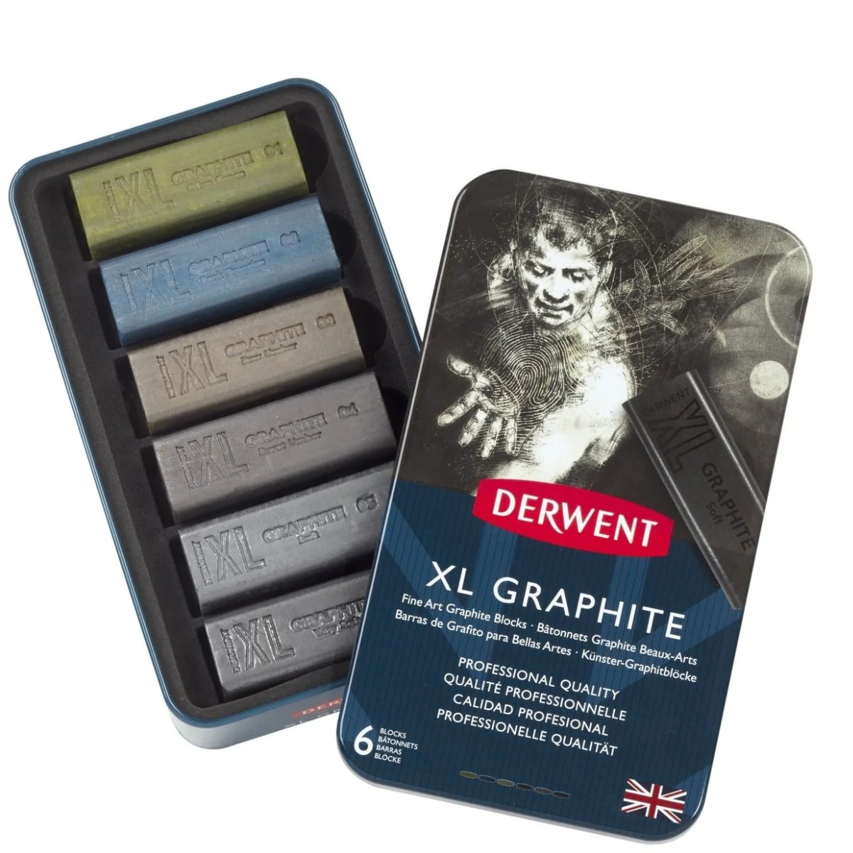 Xl Graphite-צבעי פחם 6 יחידות